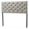 Baxton Studio Viviana Grey Upholstered Button-tufted Queen Size Headboard 120-6459 - alternate 2